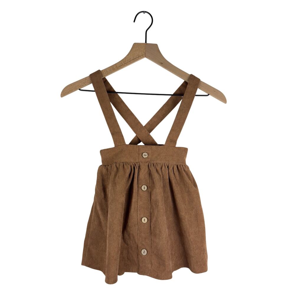 Bailey’s blossoms tan cord suspender skirt 5